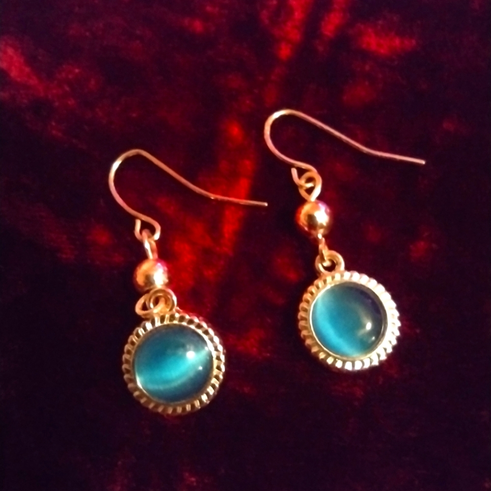 Classic blue gem dangles